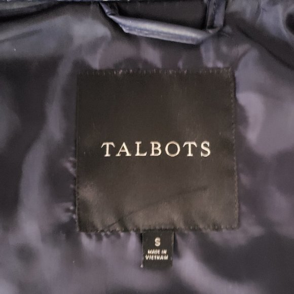 Talbots Navy Blue Quilted Snap-Front Vest, Small - Picture 10 of 10